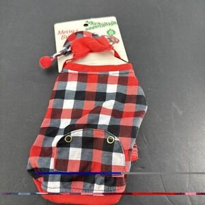 Cozy Pajamas Small Pet Costume Plaid Merry & Bright Collection NEW!